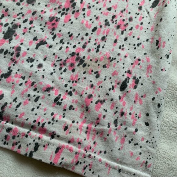 Body Glove 100% Cotton White Black & Pink Splatter Tie Dye Men’s Tank Top - Picture 4 of 4